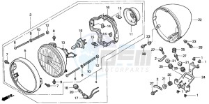 VT750C2 drawing HEADLIGHT