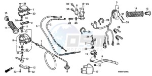 TRX250X9 Australia - (U) drawing HANDLE SWITCH