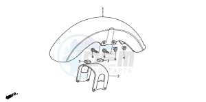 VT750CD3 drawing FRONT FENDER