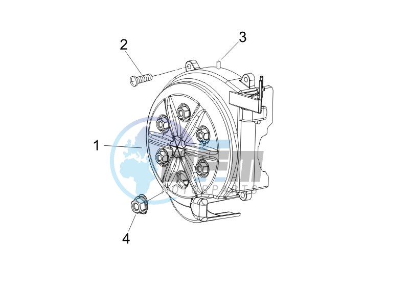 Flywheel magneto cover - Oil filter