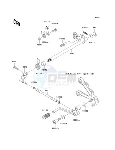 ZX636 C [NINJA ZX-6R] (C6F) D6F drawing GEAR CHANGE MECHANISM