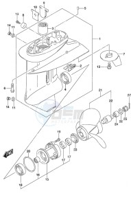 DF 25A drawing Gear Case Non-Remote Control