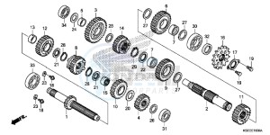 CRF150RE CRF150R Europe Direct - (ED) drawing TRANSMISSION