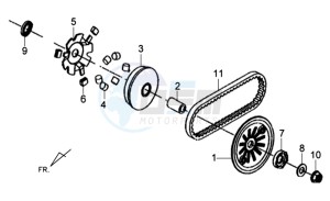 SYMPHONY SPORT 50 drawing CLUTCH / V BELT