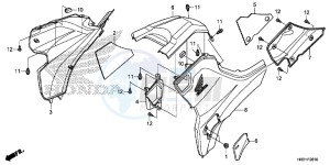 TRX420TE1H Europe Direct - (ED) drawing SIDE COVER/TANK COVER