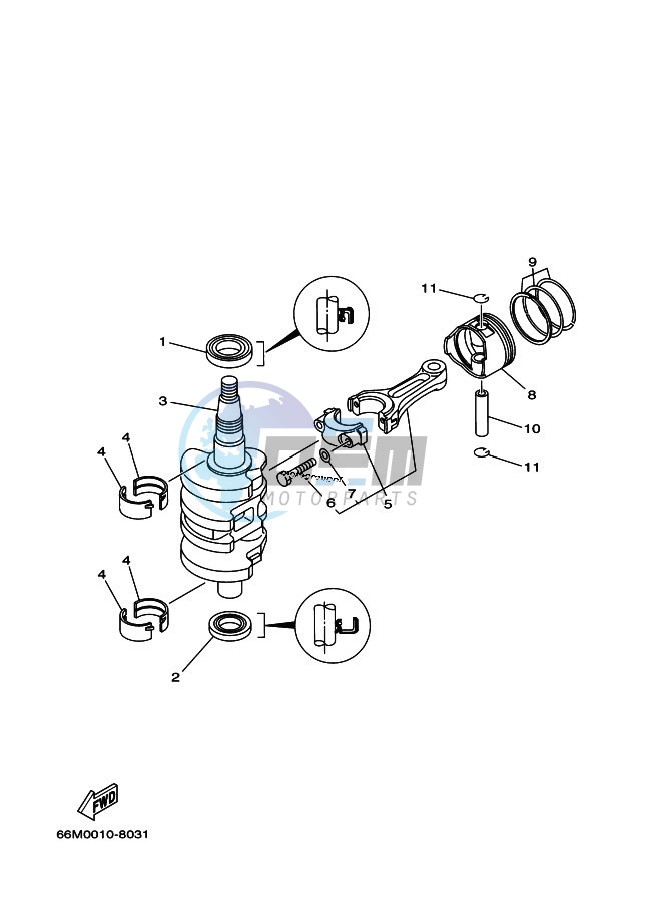 CRANKSHAFT--PISTON