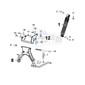 VIVA RSL4A drawing REAR SHOCK AND STAND