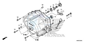 TRX250TME FOURTRAX RECON Europe Direct - (ED) drawing FRONT CRANKCASE COVER (TRX250TM)