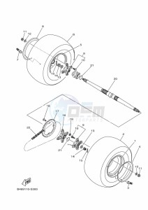 YFM700R (BCX9) drawing REAR WHEEL