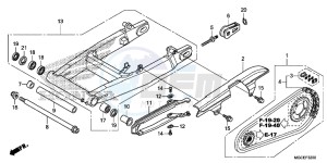 CB1100SAE CB1100 UK - (E) drawing SWINGARM