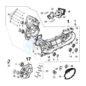 FIGHT 3 DARKSIDE E drawing CRANKCASE