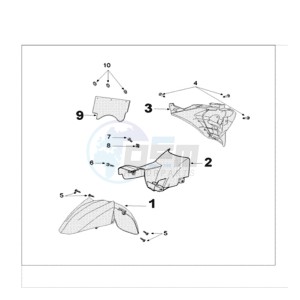 CITYSTAR 125 LC drawing FENDERS