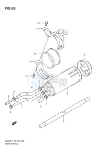 AN650 (E3-E28) Burgman drawing EVAP SYSTEM (AN650AL1 E33)