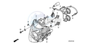 CB600F3A UK - (E / MKH ST) drawing HEADLIGHT