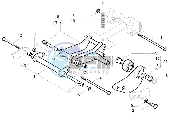 Swinging arm