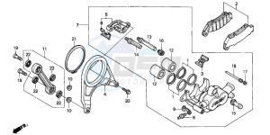 RVF750R drawing REAR BRAKE CALIPER