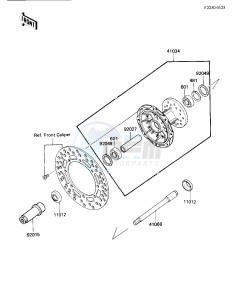 KX 500 C [KX500] (C1) [KX500] drawing FRONT HUB