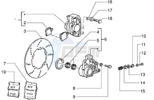 ET4 125 drawing Brake caliper - Brake disc