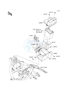 VN 1700 E [VULCAN 1700 CLASSIC] (9G-9FA) E9F drawing BATTERY CASE