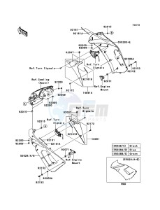 ER-6f ABS EX650B8F GB XX (EU ME A(FRICA) drawing Cowling(Center)