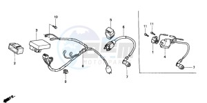 XR80R drawing WIRE HARNESS/ IGNITION COIL