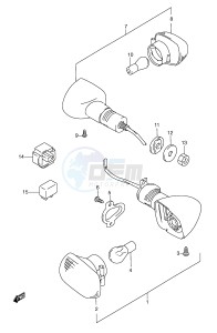 GSX-R600 (E2) drawing TURNSIGNAL LAMP