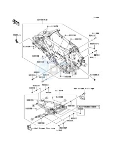 KFX450R KSF450BAF EU drawing Frame