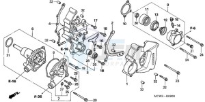 VFR800A9 UK - (E / ABS MME TWO) drawing WATER PUMP