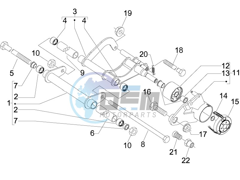 Swinging arm