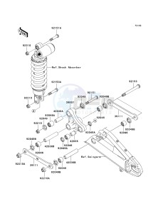 ZX 636 C [NINJA ZX-6R] (C1) C1 drawing REAR SUSPENSION