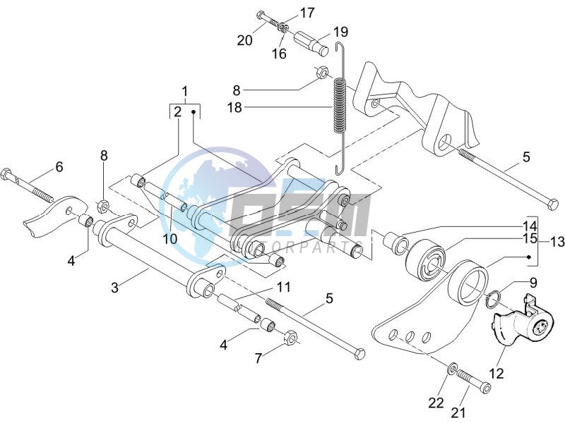 Swinging arm