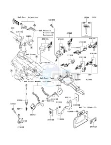 VN 1600 G [VULCAN 1600 NOMAD] (6F) G6F drawing IGNITION SWITCH_LOCKS_REFLECTORS