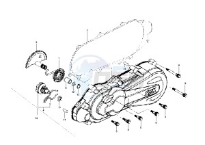 DD - 50 cc drawing CLUTCH COVER