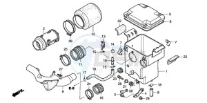 TRX350FM FOURTRAX drawing AIR CLEANER