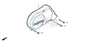 XR70R drawing LEFT CRANKCASE COVER