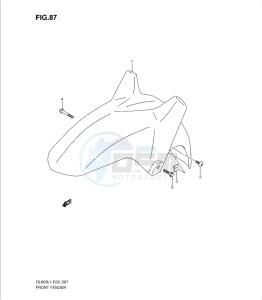 DL650 drawing FRONT FENDER (DL650L1 E24)