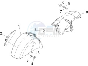 GTS 250 UK drawing Wheel housing - Mudguard