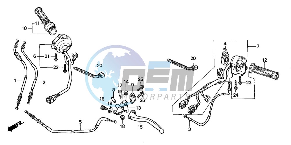 HANDLE LEVER/SWITCH/ CABLE (CB600F22)