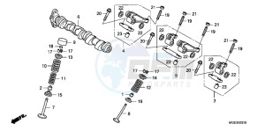 VFR1200FDB drawing CAMSHAFT/VALVE (REAR)