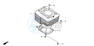 TRX350FE FOURTRAX ES drawing CYLINDER