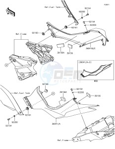 Z1000 ZR1000JHF XX (EU ME A(FRICA) drawing Side Covers