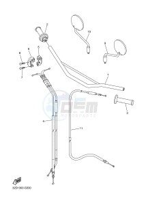 WR250R (32DW 32DV 32DX) drawing STEERING HANDLE & CABLE