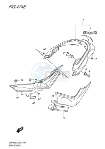 VZR1800BZ BOULEVARD EU drawing REAR FENDER (FOR PGZ)