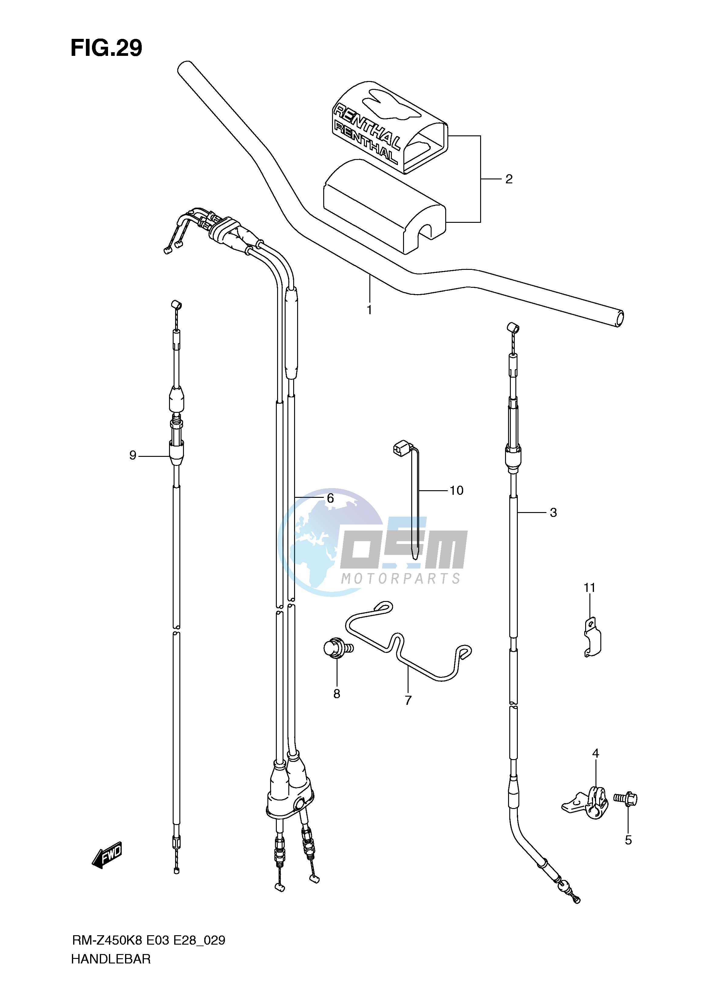 HANDLEBAR (RM-Z450K8 K9 L0)