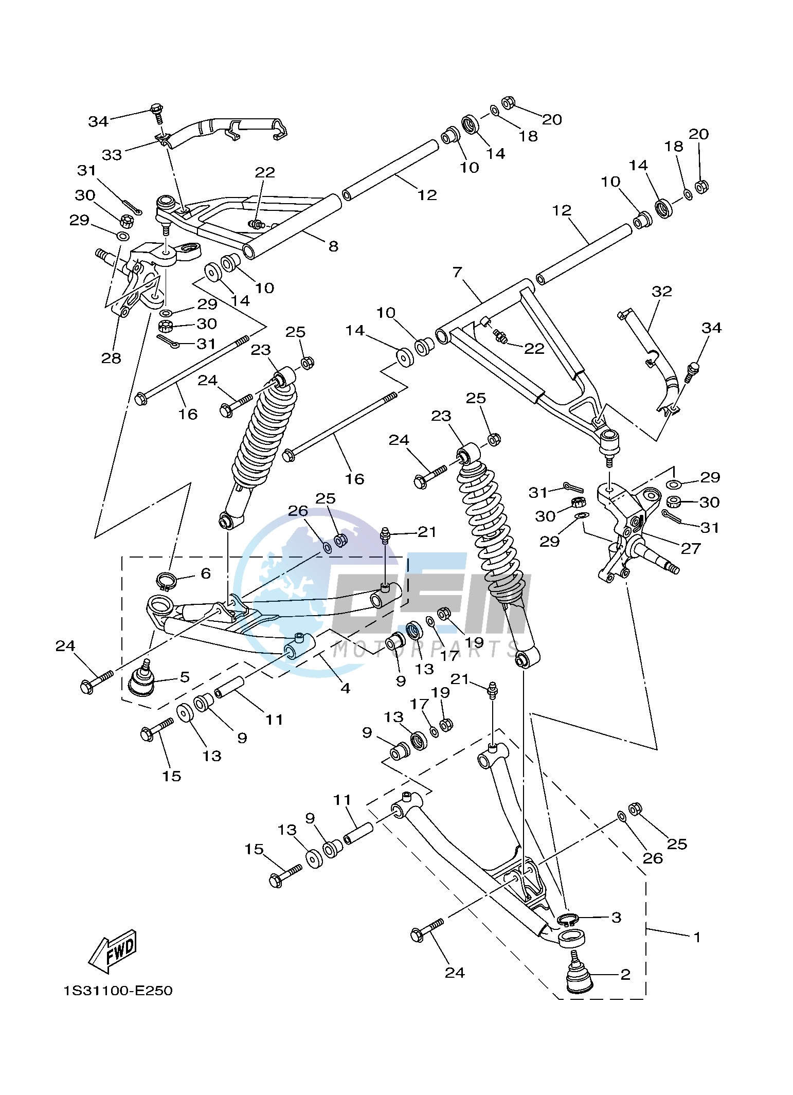 FRONT SUSPENSION & WHEEL