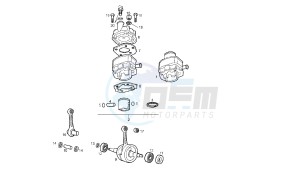 SENDA R DRD RACING LTD - 50 CC VTHSR1A2B5 . drawing CRANKSHAFT - CYLINDER