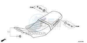 CRF250LF CRF250L E drawing SEAT