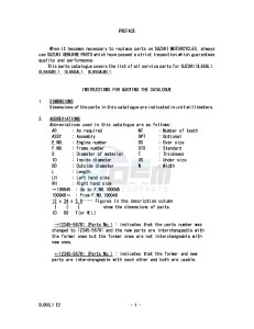 DL650 (E2) V-Strom drawing * CATALOG PREFACE *