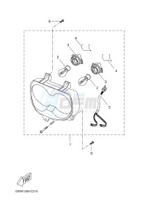 CW50 CW50LN 80 BOOSTER 13" NAKED (1WP6) drawing HEADLIGHT