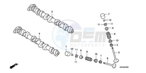 CBF10009 Europe Direct - (ED) drawing CAMSHAFT/VALVE